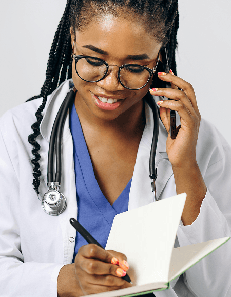 nurse writing