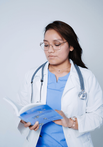 medical student reading